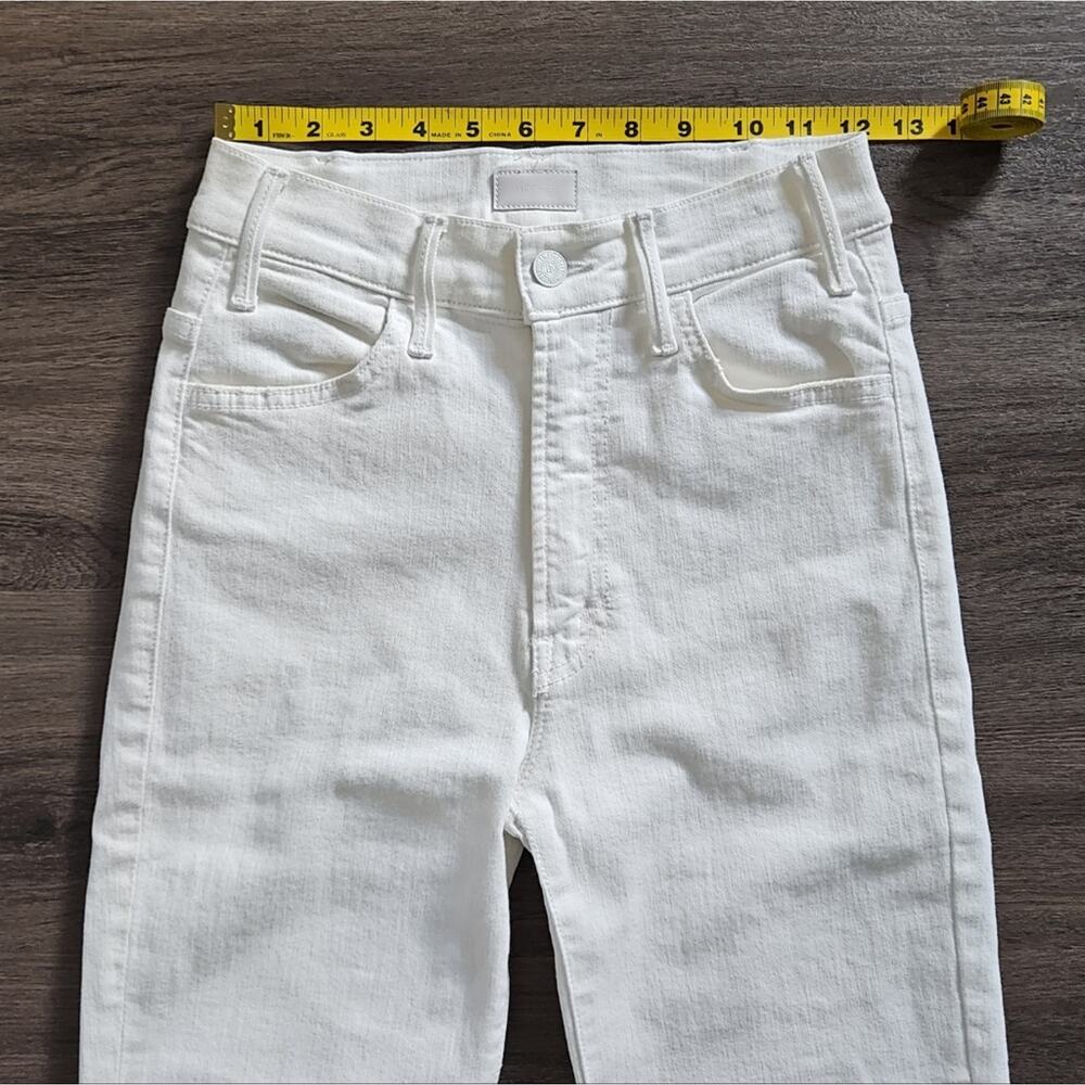 Mother White The Hustler Ankle Fray Jeans in Fairest of Them All Wash Size 25 - Picture 12 of 14